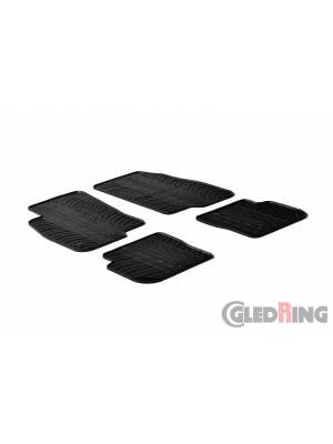 Original Gledring Passform Fußmatten Gummimatten 4 Tlg.+Fixing - Fiat Punto EVO 2010-2014